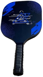 AOPOUL Pickleball Paddle Agarre Acolchado Azul Triángulos Gráficos Madera Premium - Imagen 1 de 5