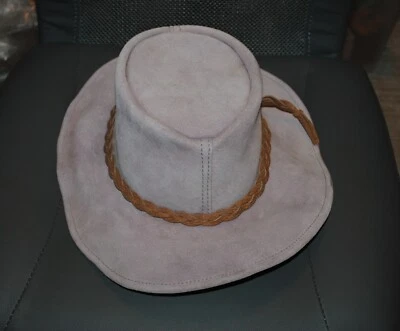 Bonito sombrero Walkabout de colección cuero real Australia mediano rosa polvorienta Foto 1 de 4