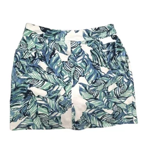 Soft Surroundings Stretch Blue Floral Skort Skirt With Pockets Size M - Picture 1 of 8