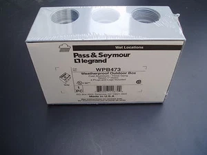 Lot of 40 Pass and Seymour WPB473 Aluminum weatherproof 3 gang outdoor box Gray - Picture 1 of 4