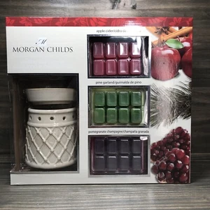 Morgan Childs Electric Wax Warmer W/Apple Cider,Pine Garland,Pomegranate Champag - Imagen 1 de 3