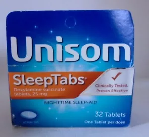 Unisom SleepTabs Night Time Sleep Aid 32 Tabs 25 mg - Picture 1 of 1