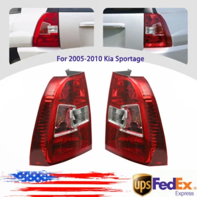 Pair For 2005-2010 Kia Sportage Halogen Tail Lights Rear Brake Lamps Left+Right - Изображение 1 из 4