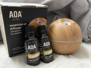 AOA Studio Essential Oil Diffuser Wood Ultrasonic Humidifier Color LED USB Power - Picture 1 of 6