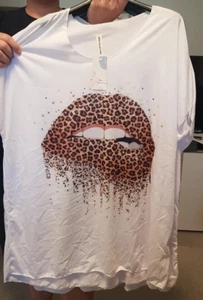 T-Shirt mit Print Damenmode Damen Shirt Weiß Kleidung für Damen Damenbekleidung - Bild 1 von 1