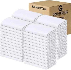 Pillowcases Polycotton Soft, Durable, Easy Care T200 deal for Hotel/Home Bedding - Picture 1 of 39