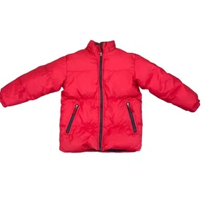 2005 GAP KINDER KLEINER JUNGEN ROTER DAUNEN GEFÜTTERTER MANTEL GR. M/8 - Bild 1 von 4