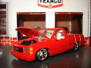 1993 CHEVROLET  1500 LOWERED PICKUP TRUCK CUSTOM EDITION M2 RED 1/64 - Picture 1 of 4