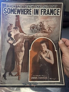 1917 11x14 WW1 Sheet Music SOMEWHERE IN FRANCE by Sam Stept - Picture 1 of 1
