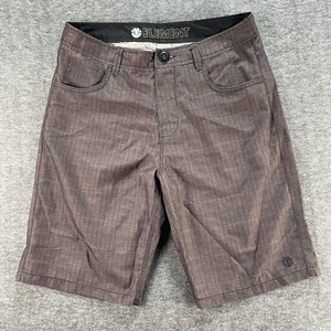 Element Shorts Herren 29 braun kariert Chino Freizeit Skate Logo Polyester M256VHDE - Bild 1 von 11