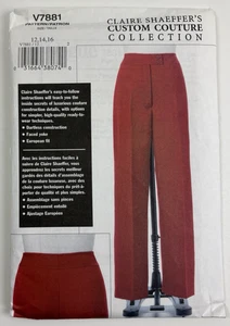 Vogue 7881 Claire Shaeffer Couture Pants Size 12 14 16 Sewing Pattern UC FF OOP - Picture 1 of 10