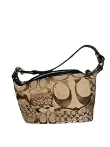 VTG Y2K COACH Signature Monogram Patchwork Mini Top Handle Handbag - Picture 1 of 8