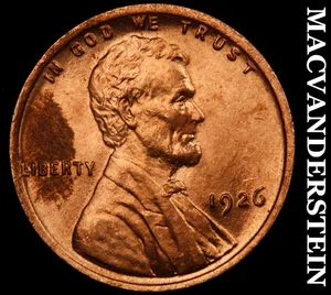 1926 Lincoln Wheat Cent - Red Choice Gem Brilliant Uncirculated+++ #F3094 - Picture 1 of 2