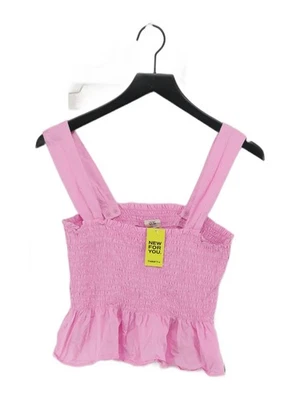 Top para mujer Lucy & Yak M rosa 100 % algodón sin mangas cuello cuadrado recortado Foto 1 de 4