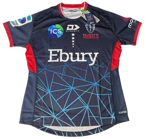 Melbourne Rebels Rugby Union Men’s Jersey Size S Blue Shirt Dynasty Footy BNWT - Picture 1 of 12