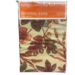 Living Quarters Gathering Leaves Cloth Table Cloth 60x84” OB Rectangle Fall - Picture 1 of 3
