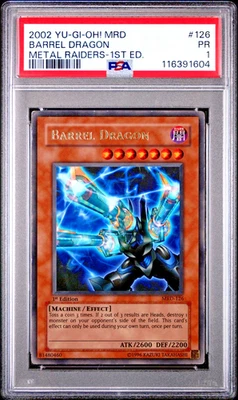 PSA 1 1ST EDITION Barrel Dragon MRD-126 Metal Raiders Ultra Rare YUGIOH - Image 1 of 2