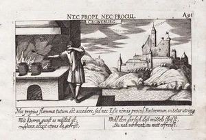 Kronborg Helsingor Dinamarca Dinamarca Dinamarca Meisner grabado 1630 - Imagen 1 de 1