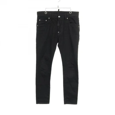 DSQUARED2 Denim pantalones vaqueros #44 S74LB1427 algodón negro usado para... - Imagen 1 de 4