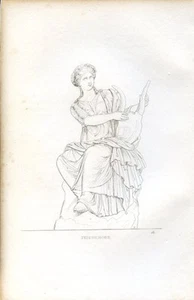 Terpsichore...............Mythologie...... Antike Radierung....1836 - Bild 1 von 1