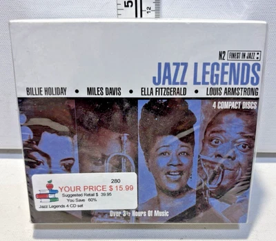 Jazz Legends 4 Compact Discs Box Set  - Sealed! Foto 1 de 4