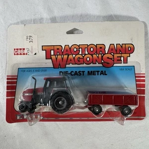 Vintage 1986 Ertl 1:64 Scale Case IH 2594 Tractor and Wagon Set, Stock #1307 NIB - Picture 1 of 5