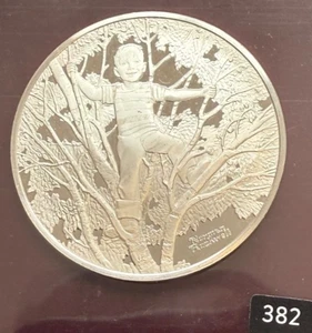 Franklin Mint Sterling Silber Norman Rockwell, Robert Frost Birken 30gm - Bild 1 von 3