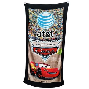 Vintage Disney Pixar Film "Cars" 2006 Beach Bath Towel AT&T Promotional Collab - Picture 1 of 5