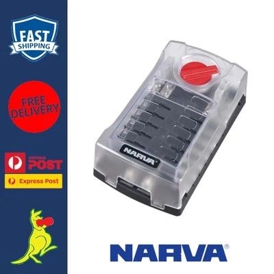 Narva Fuse Box with Cover & Sticker set 12 Way Fuse Block Power Distribution Box - Image 1 of 4
