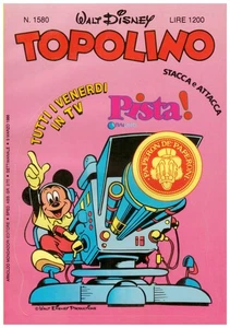 TOPOLINO n° 1580 COPERTINA ADESIVA STACCA E ATTACCA - Imagen 1 de 1