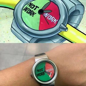 Orologio SpongeBob NON FUNZIONANTE Acciaio Inox Cinturino Regolabile Quadrante Umoristico - Foto 1 di 9