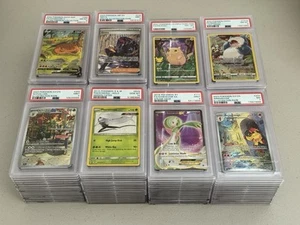 10 PSA-bewertete Pokemon-Kartenplatte nur Lot - garantierte Charizard-Platte enthalten! - Bild 1 von 5