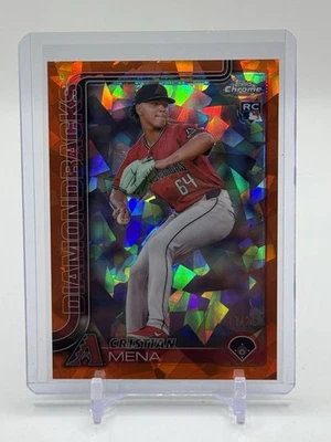 CRISTIAN MENA 2025 TOPPS CHROME SAPPHIRE ROOKIE ORANGE RC /25!!! - Image 1 of 2