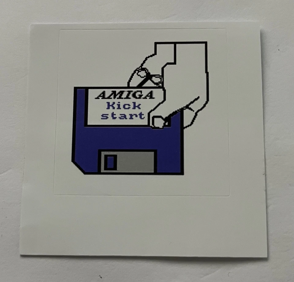 Commodore AMIGA Kickstart Hand Aufkleber Retro Vintage - Neu - Bild 1 von 1