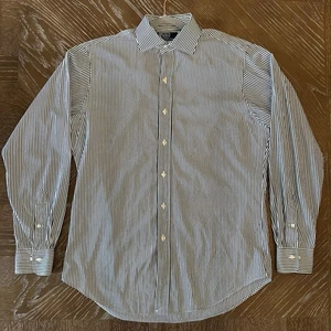 Camisa POLO Ralph Lauren Para Hombre Regent Calce Clásico Manga Larga 15 1/2 Verde Medio - Imagen 1 de 9