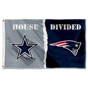 House Divided Flag - Cowboys vs Patriots - Picture 1 of 6