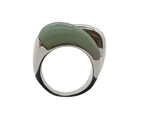 LINKS OF LONDON Double Hope Ring Sterling Splitter grün Aventurin UK 0 UVP200 - Bild 1 von 1