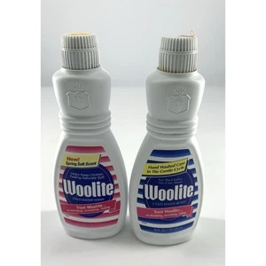2x Vintage 90's Woolite Cold Water Wash Plastic Bottle 16 FL. OZ prop 85% Full - Picture 1 of 6