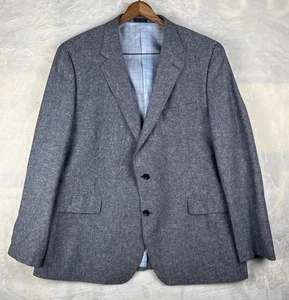 Abrigo deportivo Stafford para hombre 48 regular gris lino mezcla algodón calce clásico Blazer - Imagen 1 de 22