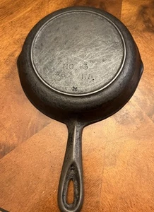 Vintage BSR Birmingham Stove & Range #3 6 5/8" Gusseisen Pfanne - Bild 1 von 7
