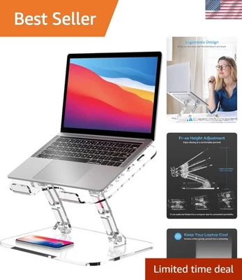 Регулируемая эргономичная подставка для ноутбука - складная и легкая для ноутбуков 10-15,6 дюйма - Изображение 1 из 4