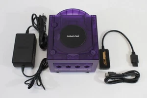 Nintendo Gamecube Console Clear Transparent Purple & AC HDMI NTSC-U/C DOL-001 GC - Picture 1 of 12
