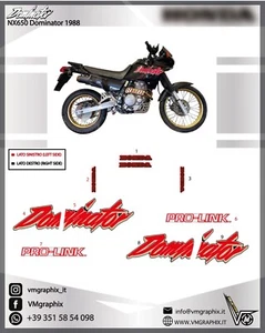 GLITTER adesivi NX 650 DOMINATOR 1988 - 1989 NX650 grafiche/stickers/decal - Picture 1 of 1