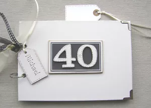 40 CUMPLEAÑOS PERSONALIZADO. NEGRO..TALLA A5.. ÁLBUM DE FOTOS/LIBRO DE RECORTES/LIBRO DE RECUERDOS. - Imagen 1 de 4