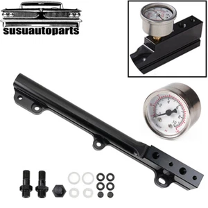 D Series High Flow Fuel Rail For D15B7 D15B8 D16A6 D16Z6 w/ Fuel Pressure Gauge - Picture 1 of 11
