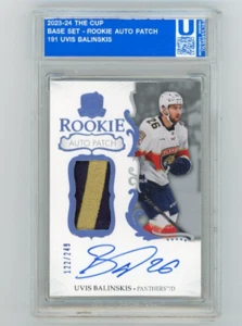 2023-24 UD The Cup #191 UVIS BALINSKIS "Rookie Patch/Auto" #'d/249 PANTHERS - Picture 1 of 2