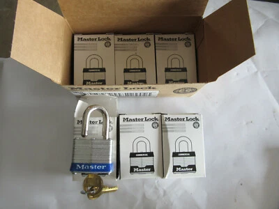 6 Master Lock 3BLU Safety Lockout 1-1/4" High Keyed Different with 2 Keys NEW!!! - Image 1 of 2