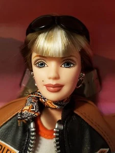 Harley Davidson Barbie 1999 Toys R Us Exclusive Blonde Faux Leather Jacket - Picture 1 of 8