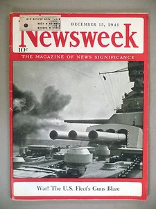 Newsweek Magazine - December 15, 1941 -- War! Pearl Harbor reported - Imagen 1 de 5