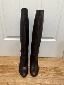 Apepazza Women Brown Knee High Boots Leather Upper With Buckle Size 8.5 M - Picture 1 of 15